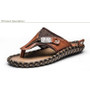 High Quality Handmade 100% Cow Genuine Leather Sandals Men Fashion Brand Shoes Men's Sandals Summer Slippers Beach