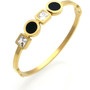 Luxury AAA Zircon Love Cuff Bracelets 316L Stainless Steel Gold Plated Crystal Brand Lover Charm Bracelets & Bangles For Women