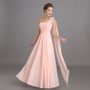 Peachy Pink Bridesmaid Dress Long Chiffon Wedding Party Prom Dresses