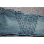 Mens Skinny jeans men 2016 Runway Distressed slim elastic jeans denim Biker jeans hiphop pants Washed black jeans for men blue