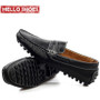 New Genuine Leather Men's Casual Loafers, Moccasins, Driving Slip On Shoes Breathable Flats For Men