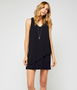 Gentle Fawn Brianna Sleeveless Faux Chiffon Mini Dress | Black