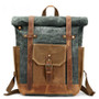 Austin Leather Canvas Travel Backpack