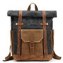 Austin Leather Canvas Travel Backpack