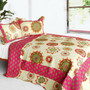 [Children of Heaven] 3PC Cotton Contained Vermicelli-Quilted Patchwork Quilt Set (Full/Queen Size)