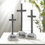 Stone and Cross Figurine - Blessed