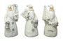 Resin Santa Figurines Set of Three