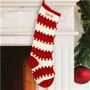 Embroidered Red Striped Stocking