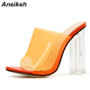 Jelly Crystal Heel Transparent Sexy Clear High Heels Pumps Shoes