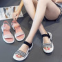 Leather Platform Chunky Fashion Buckle Thick Soled Casual Beach Sandal