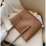 Solid Women's PU Leather Handbags Luxury Lady Hand Bags