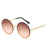 Brand Round Sunglasses Luxury Rimless Shades