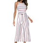 Sleeveless Long Multicolor Striped Jumpsuit