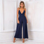 Black Sexy Sling Backless Bow Rompers Jumpsuit