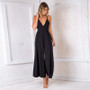 Black Sexy Sling Backless Bow Rompers Jumpsuit