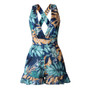 Boho Prints Backless Sleeveless Short Playsuit Rompers Jumpsuit