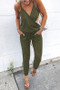 2Sexy Sleeveless Lace Up Belts Jumpsuits