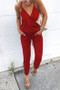 2Sexy Sleeveless Lace Up Belts Jumpsuits