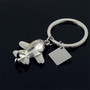 Golden or Silver Airplane Keychain