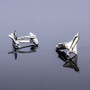 Matching Airplane Tie Clip and Cufflinks