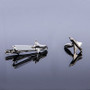 Matching Airplane Tie Clip and Cufflinks