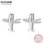 ELESHE New Fashion 925 Silver Airplane Stud Earring with AAA Zircon Crystals