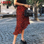 Leopard Long Skirt High Waist Midi Skirt