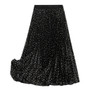 Pleated Skirts High Waist Print Midi Velvet Skirt Maxi Long