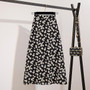 High Waist Chiffon Midi Casual Floral Print Skirt