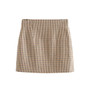 Plaid Mini Sweet High Waist A-line Skirt Vintage
