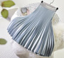 Metal Color Pleated Midi Skirt