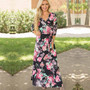 Floral Print Boho Style Long Maxi Dress