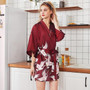 Silk Satin short Wedding Bride Bridesmaid Robe Kimono Sleepwear