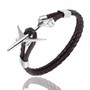 Stainless Steel and Leather Airplane Bracelet for Men and Women