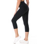 Capris Yoga Elastic Waist Solid Skinny Stretch Leggings