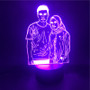 3D Lamp Couples Portrait Night Light Lamp