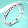 925 Sterling Silver Droplets Stackable Clear CZ Finger Ring