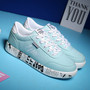 Casual Ladies Lace-up Breathable Walking Canvas Graffiti Flat Sneakers