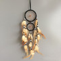 vintage home decoration retro feather dream catcher circular feathers wall hanging
