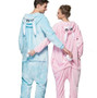 Pink Blue Bunny Rabbit Adult Onesie Pajama Costume