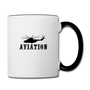 Contrast Coffee Mug, Aviation Helicopter
