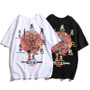 Japanese Samurai Printed Short Sleeve T-Shirt