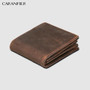 Genuine Leather Men's Wallet With Coin Zipper