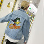 Anime Men's Embroidery Denim Jacket