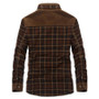 Fleece Plaid Casual Men's Jacket