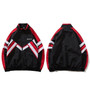 Autumn Vintage Hip Hop Color Block Windbreaker Jacket