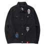 Denim Black Rose Embroidery Denim Jacket