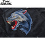 Wolf Embroidery Quality Denim Jacket