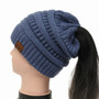 Ponytail Style Beanie Women