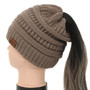 Ponytail Style Beanie Women